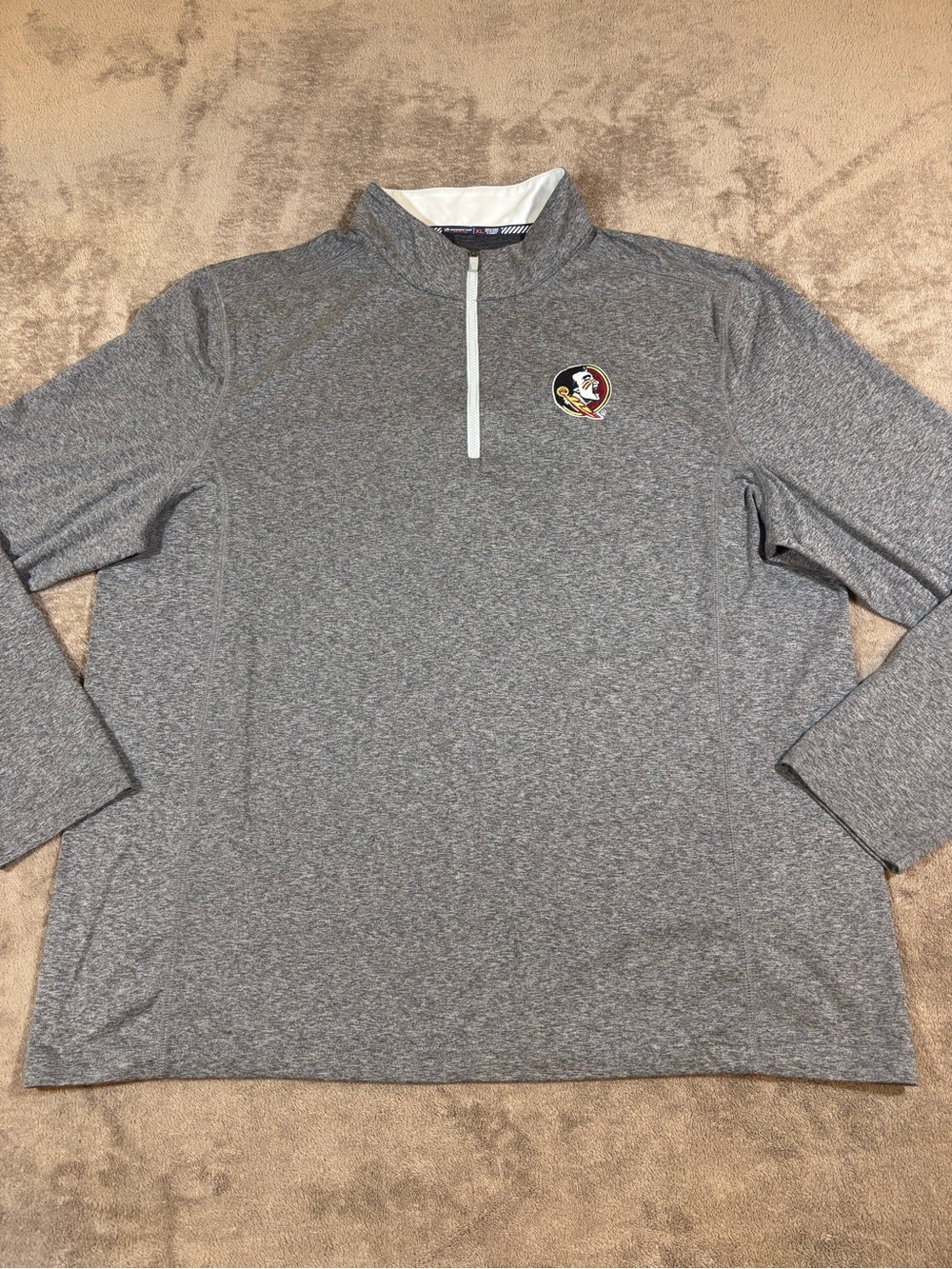 Southern Tide FSU Seminoles Tide to Trail Gray Half-Zip Pullover Mens XL